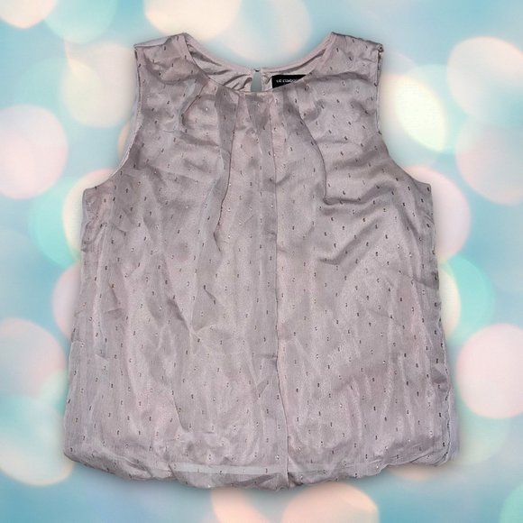 Liz Claiborne Women’s Sleeveless Flowy Glitter Pattern Blouse Top L - Picture 2 of 4